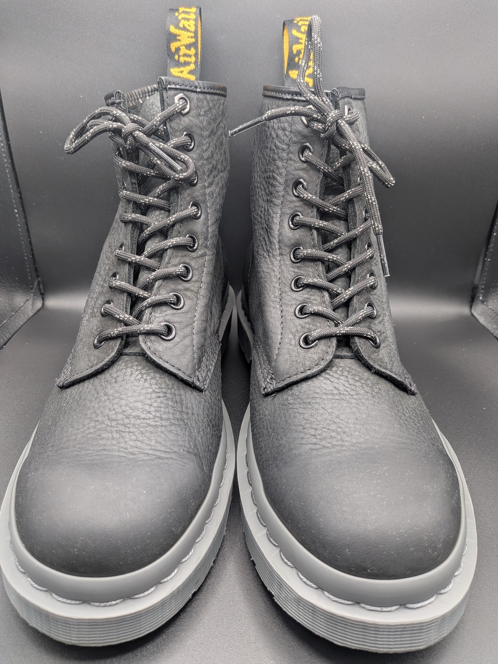 Dr. Martens 1460 Soft Pebbled Black Leather Lace-Up Men's Boots
